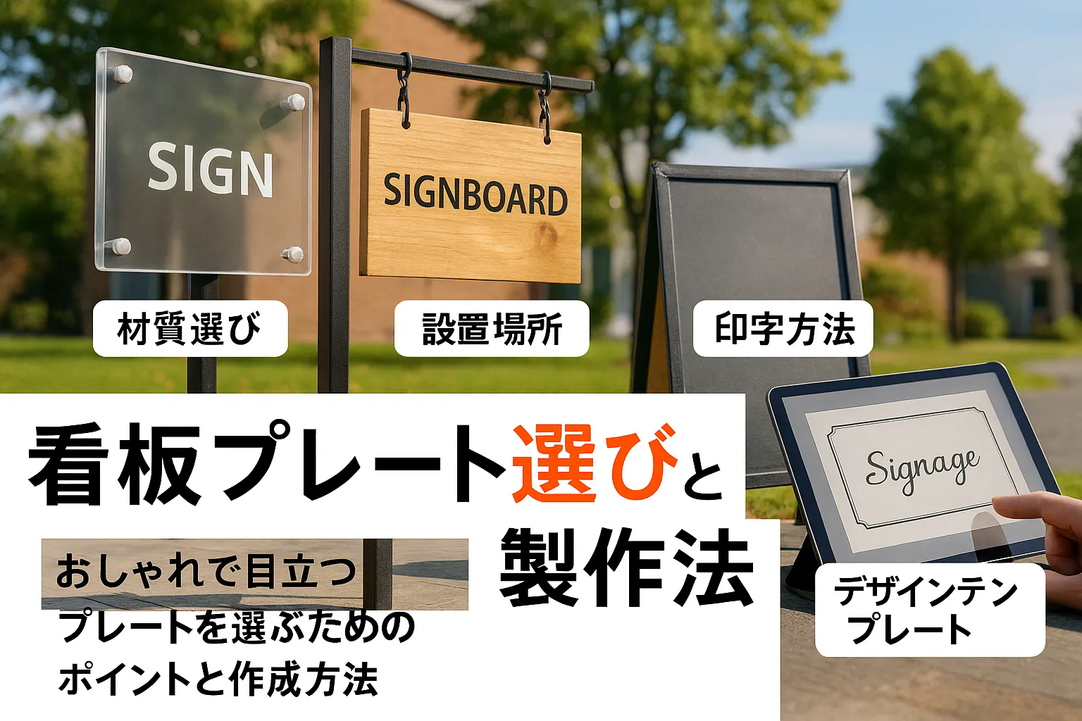 看板プレートの選び方と人気デザイン！簡単に製作できる方法