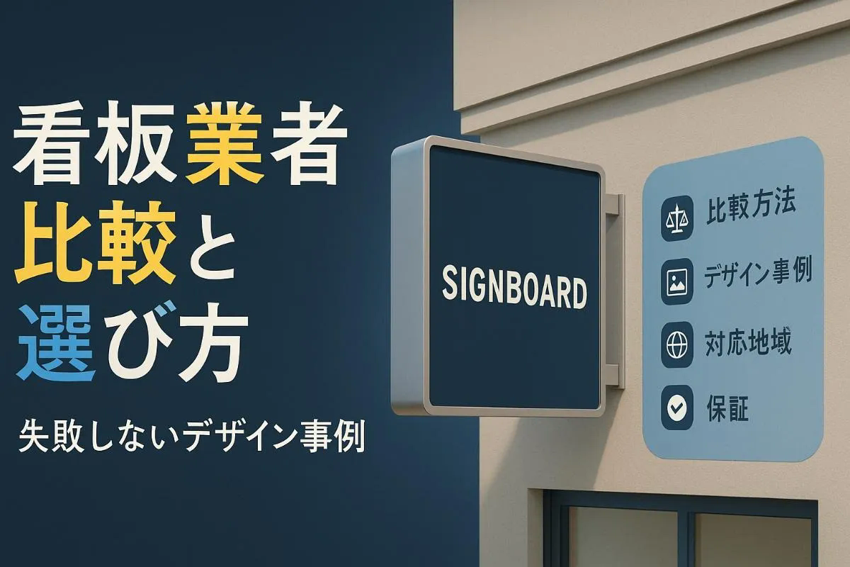 看板製作のおすすめ業者の比較方法・失敗しないデザイン事例と選び方徹底解説