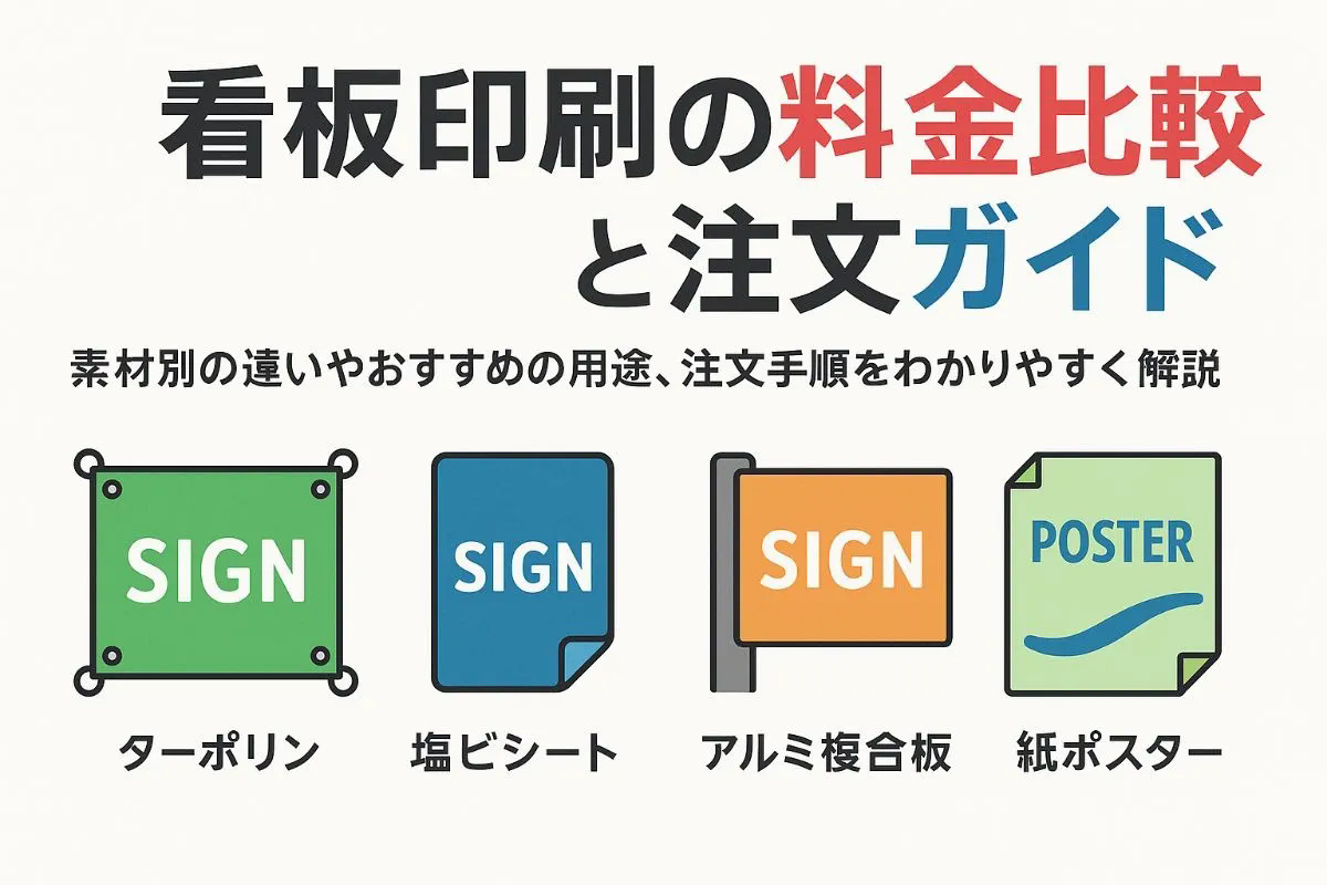 看板印刷の料金や素材を比較！用途別選び方と大判プリントの最速注文ガイド