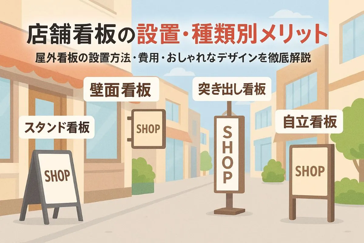 店舗看板を屋外に設置する基礎と種類別メリット比較｜設置方法・価格・おしゃれデザイン徹底ガイド