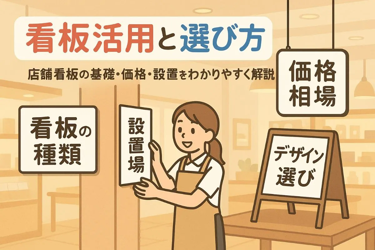 店内で看板を活用する基礎知識と選び方完全ガイド｜最新デザインや価格相場・設置ポイントも解説