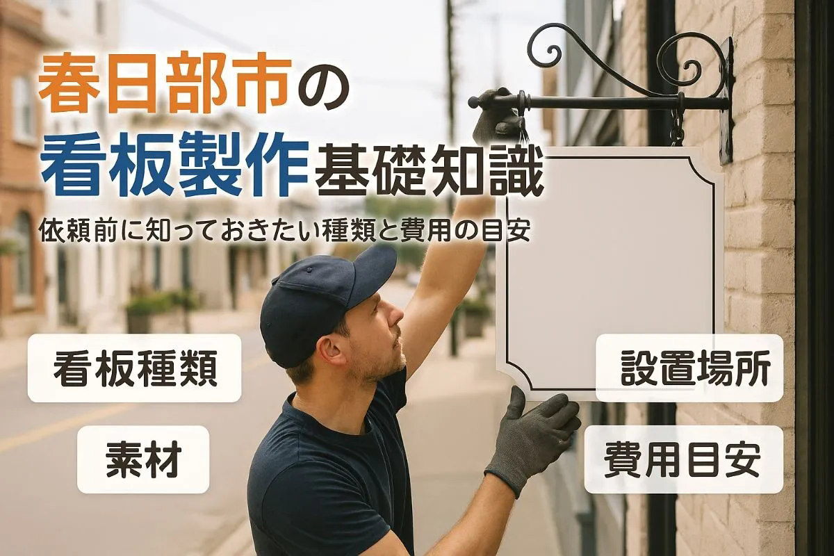 春日部市で依頼する看板製作の基礎知識と費用相場！集客力を高めるデザイン事例と依頼前の注意点