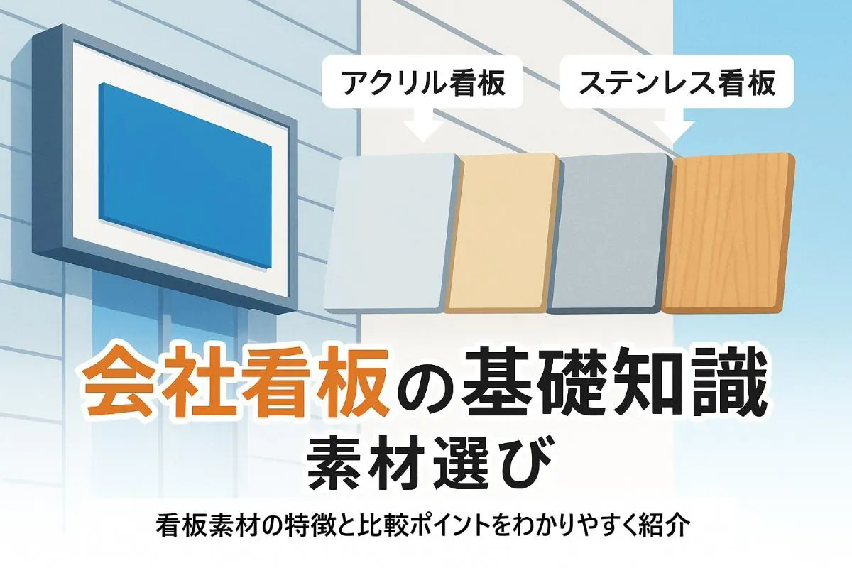 会社看板の基礎知識から素材選びと価格比較まで解説
