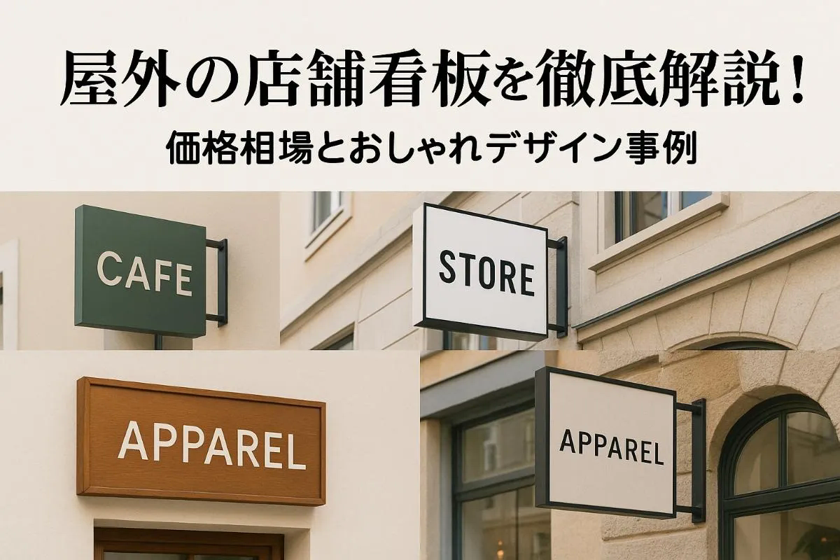 店舗看板を屋外に設置する際の価格相場とおしゃれデザイン事例を徹底解説