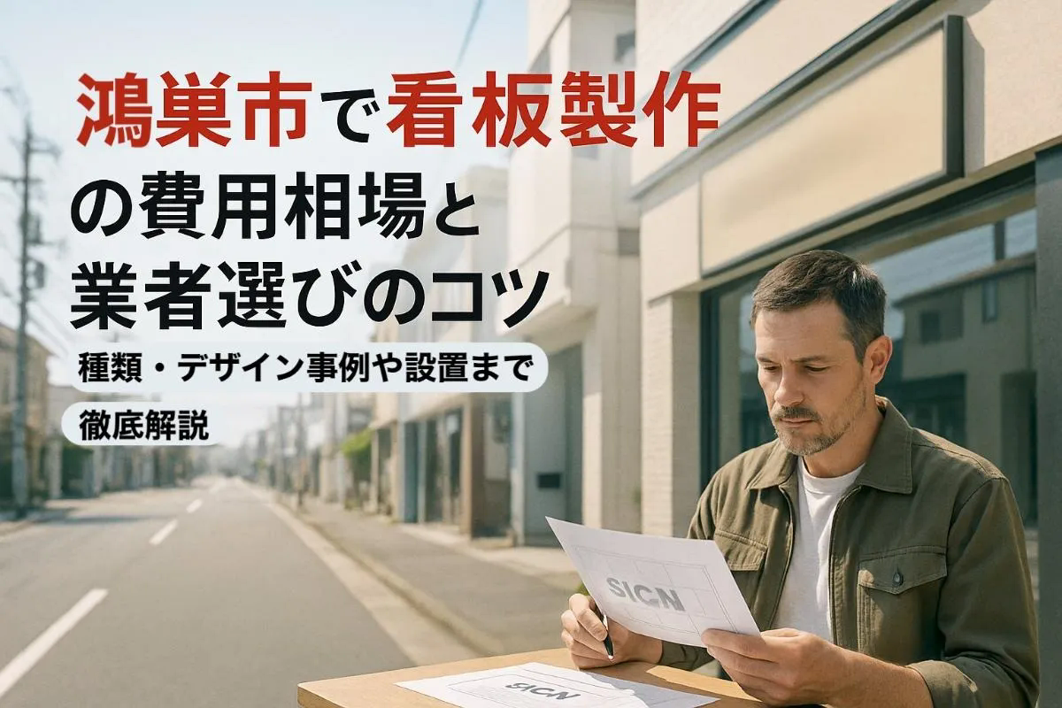 鴻巣市で看板製作の費用相場と業者選びのコツ｜種類・デザイン事例や設置まで徹底解説