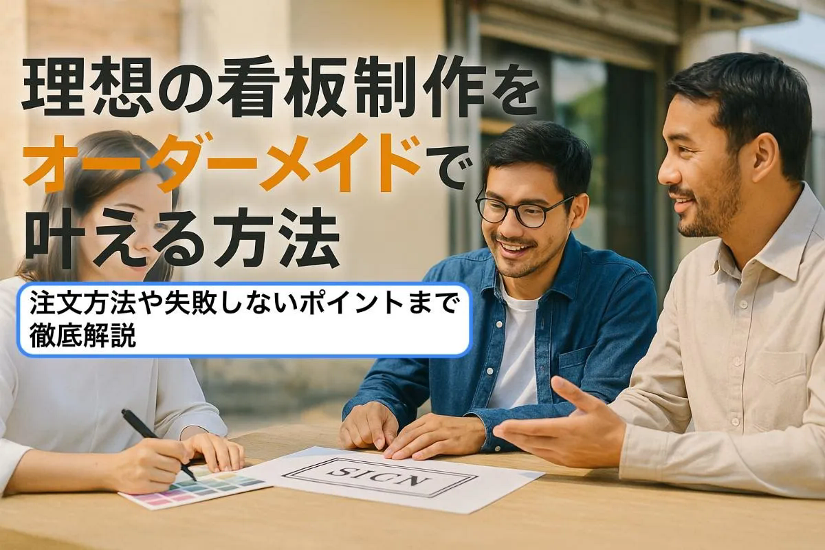 理想の看板制作をオーダーメイドで叶える方法｜注文方法や失敗しないポイントまで徹底解説