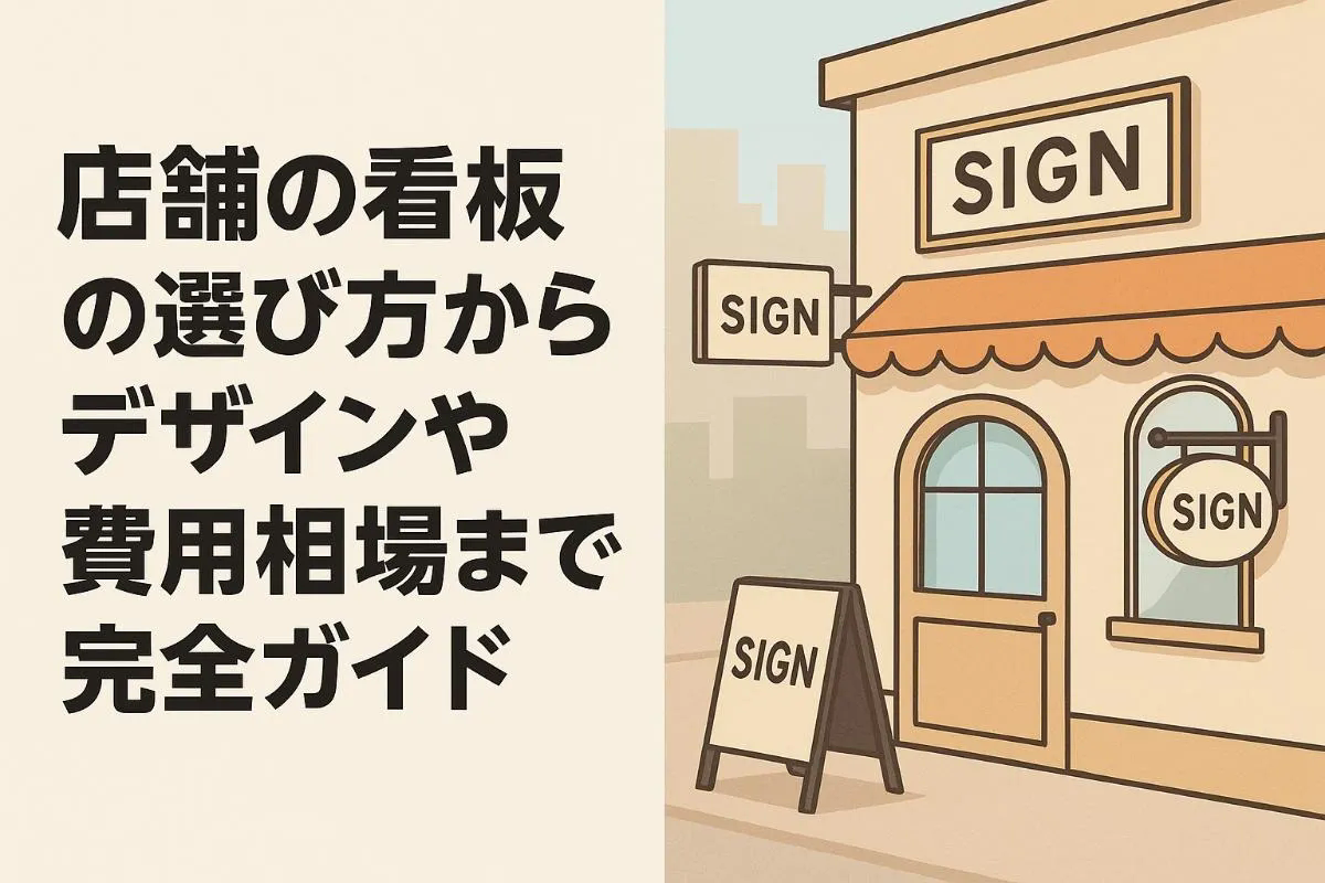 店舗の看板の選び方からデザインや費用相場まで完全ガイド