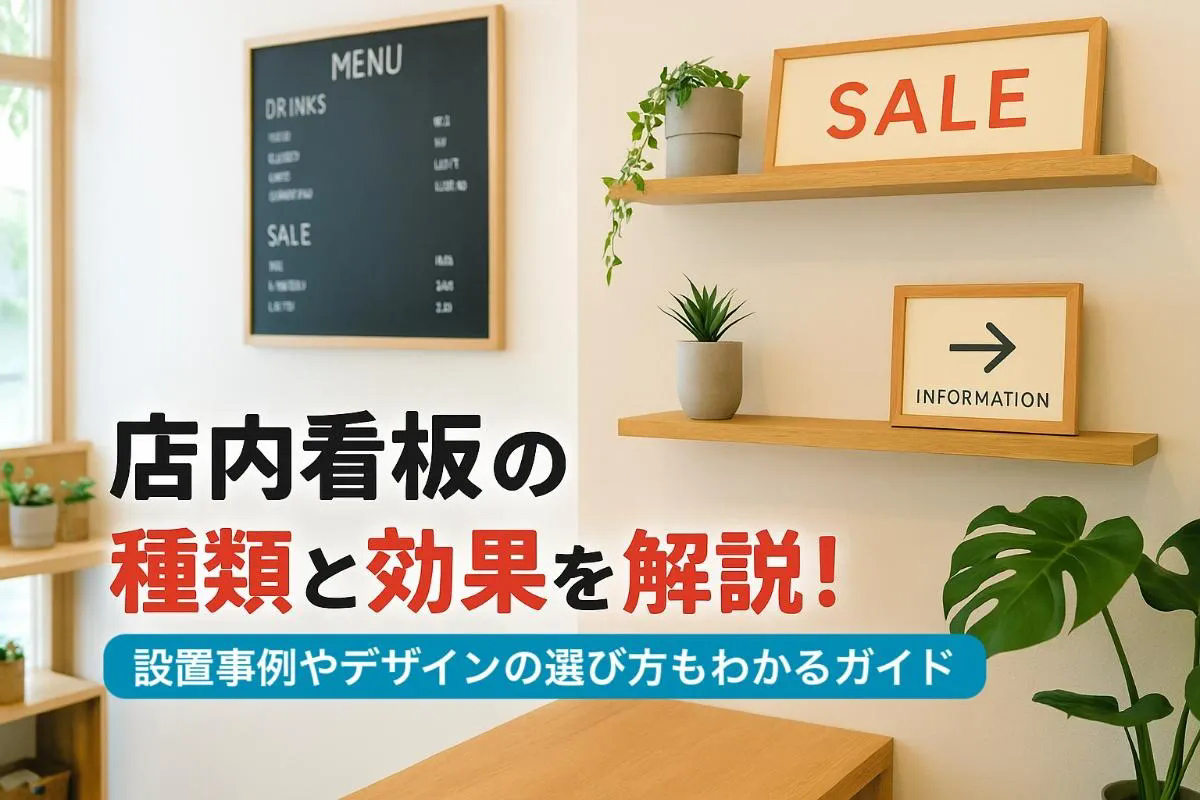 店内看板の種類と効果を解説！設置事例やデザインの選び方もわかるガイド