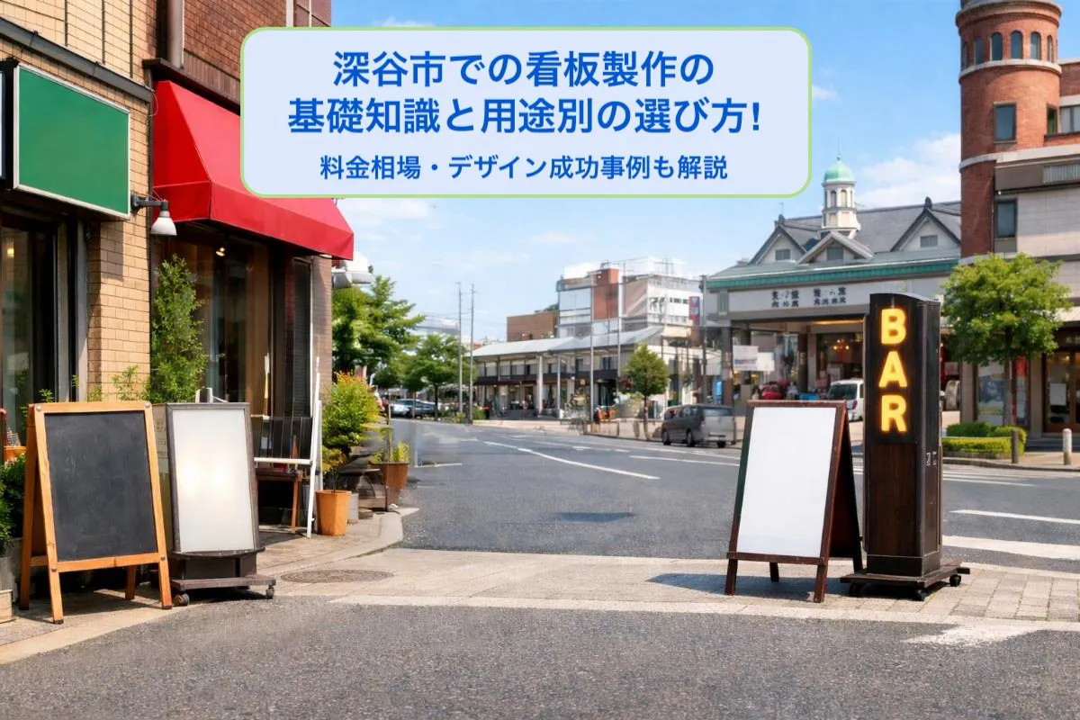 深谷市での看板製作の基礎知識と用途別の選び方｜料金相場・デザイン成功事例も解説