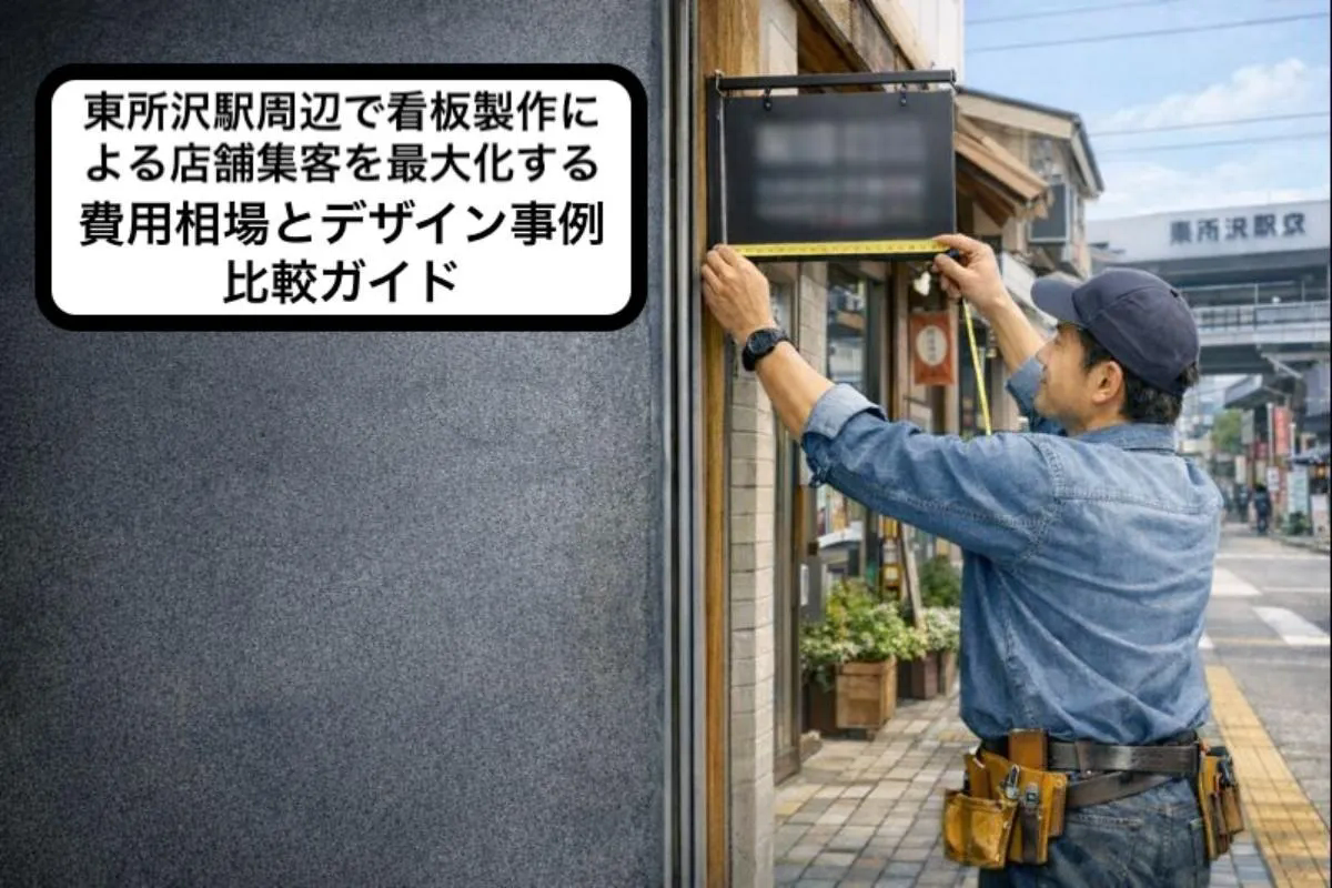 東所沢駅周辺で看板製作による店舗集客を最大化する費用相場とデザイン事例比較ガイド