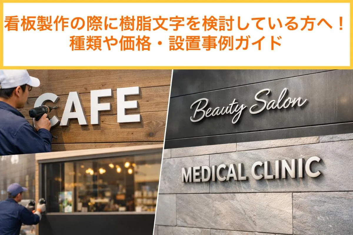 看板製作の際に樹脂文字を検討している方へ！種類や価格・設置事例ガイド