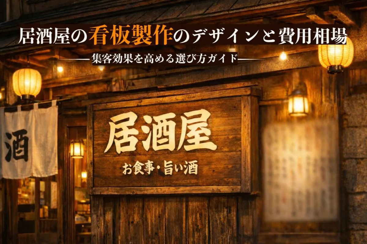 居酒屋の看板製作のデザインと費用相場｜集客効果を高める選び方ガイド