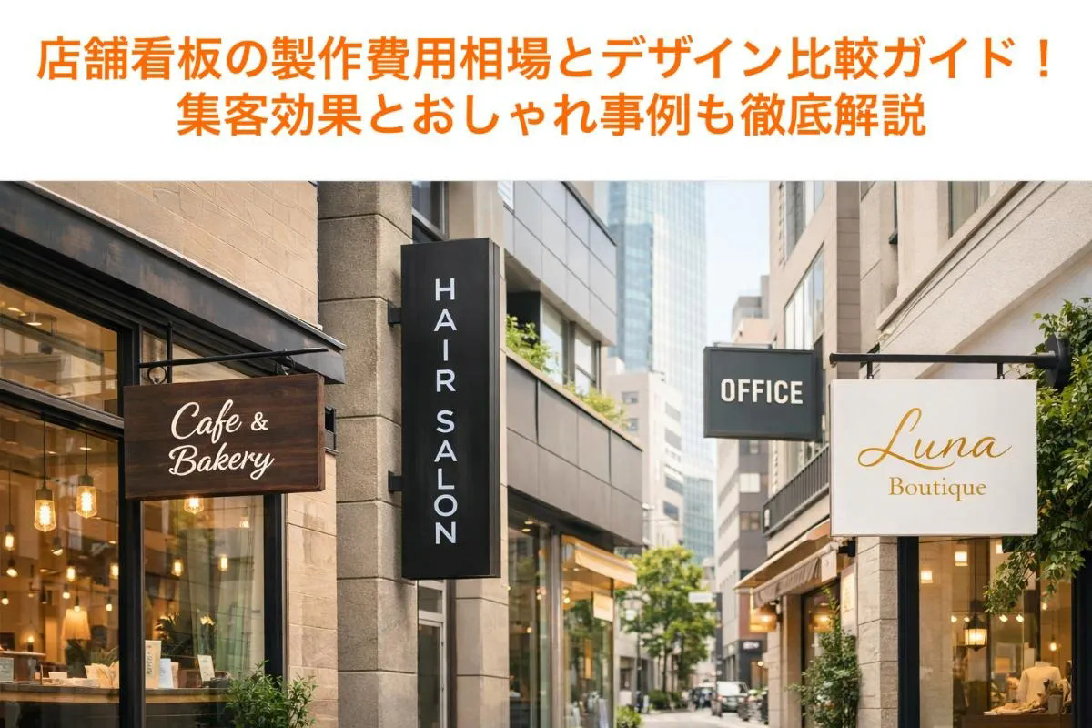 店舗看板の製作費用相場とデザイン比較ガイド！集客効果とおしゃれ事例も徹底解説