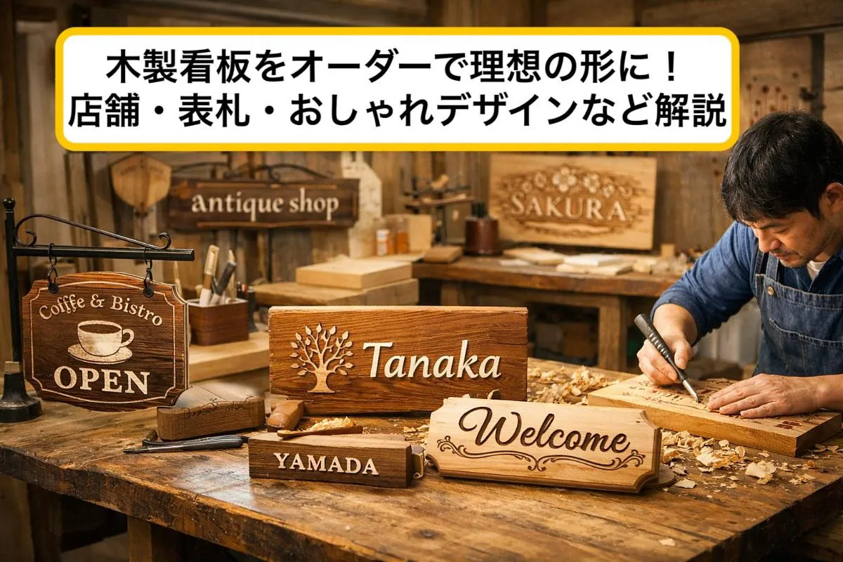 木製看板をオーダーで理想の形に！店舗・表札・おしゃれデザインなど解説
