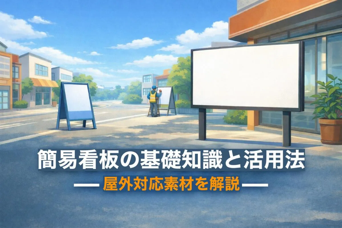 簡易看板の基礎知識と活用法｜屋外対応素材を解説