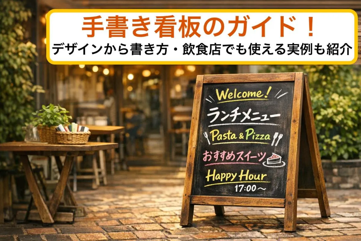 手書き看板のガイド！デザインから書き方・飲食店でも使える実例も紹介