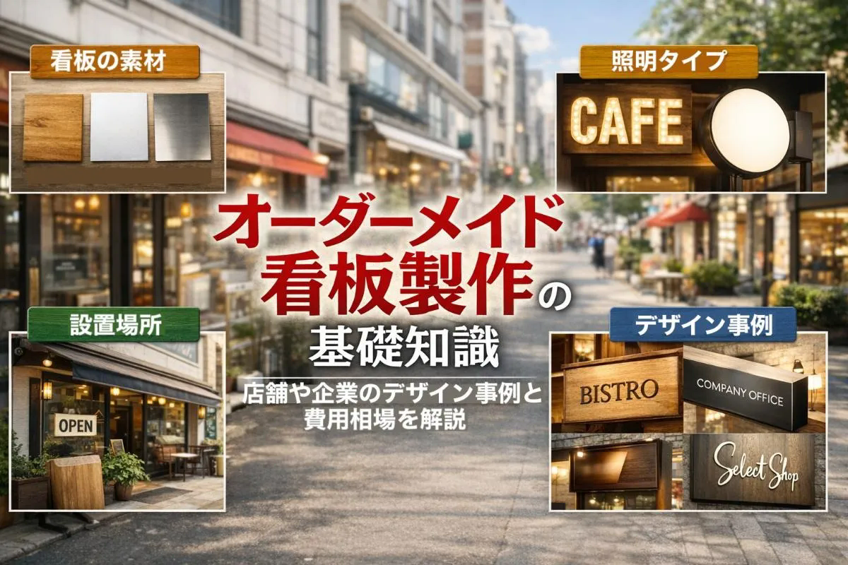 オーダーメイド看板製作の基礎知識と選び方｜店舗や企業のデザイン事例と費用相場を解説