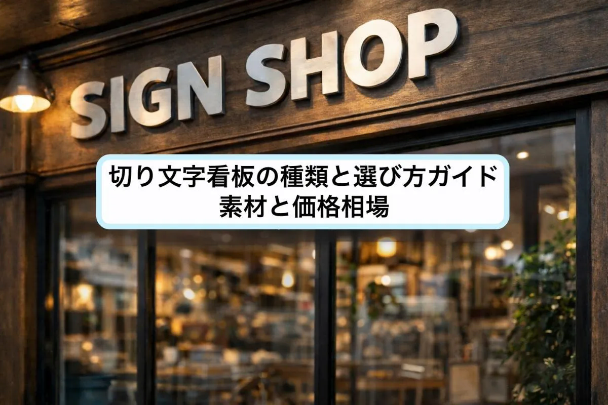 切り文字看板の種類と選び方ガイド｜素材と価格相場