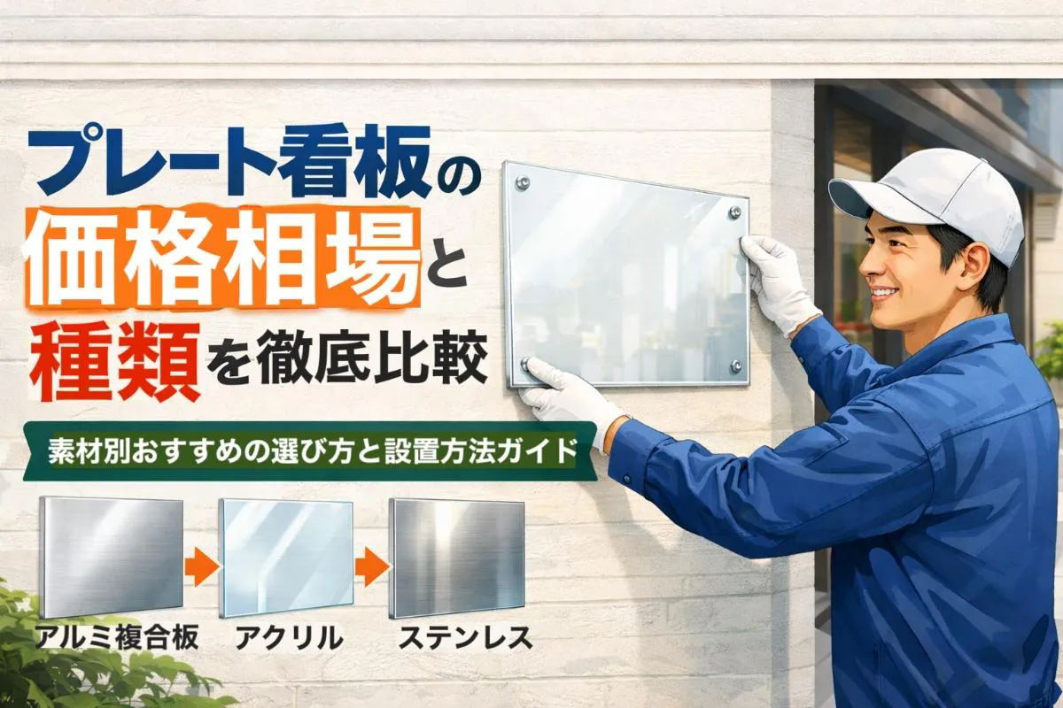 プレート看板の価格相場と種類を徹底比較｜素材別おすすめの選び方と設置方法ガイド