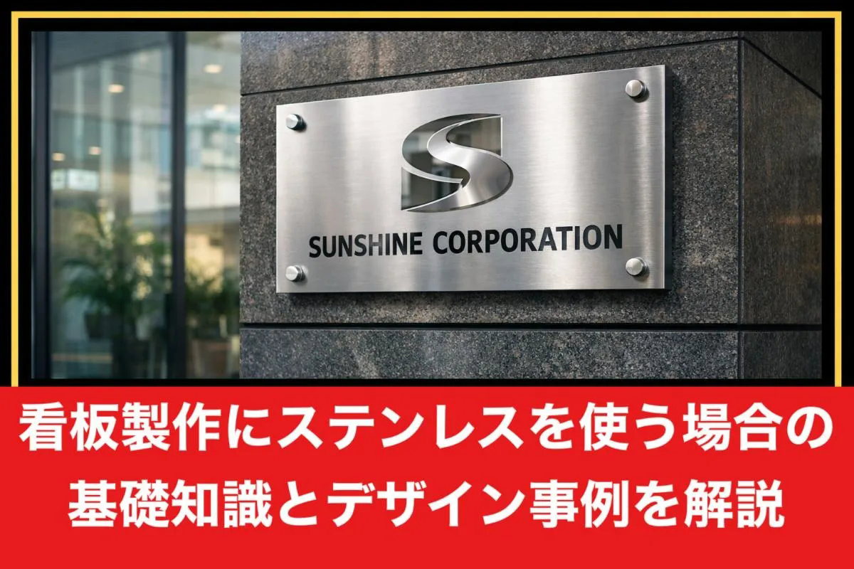 看板製作にステンレスを使う場合の基礎知識とデザイン事例を解説