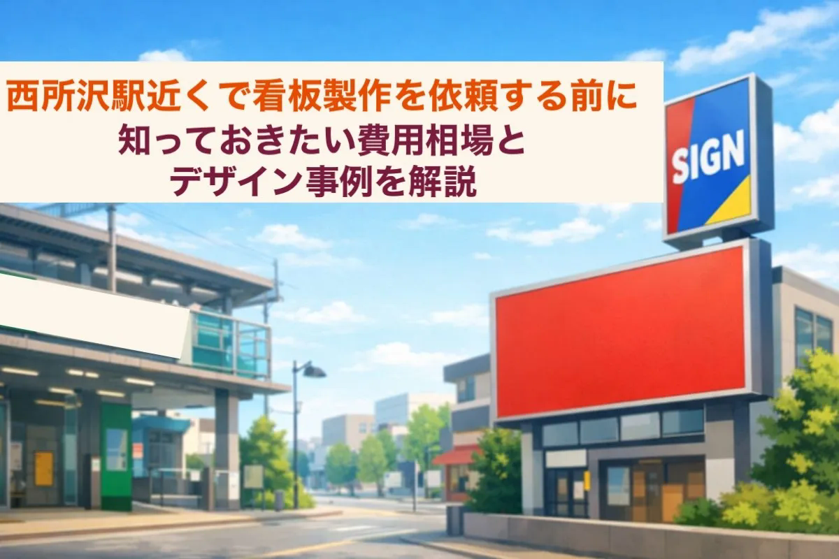 西所沢駅近くで看板製作を依頼する前に知っておきたい費用相場とデザイン事例を解説