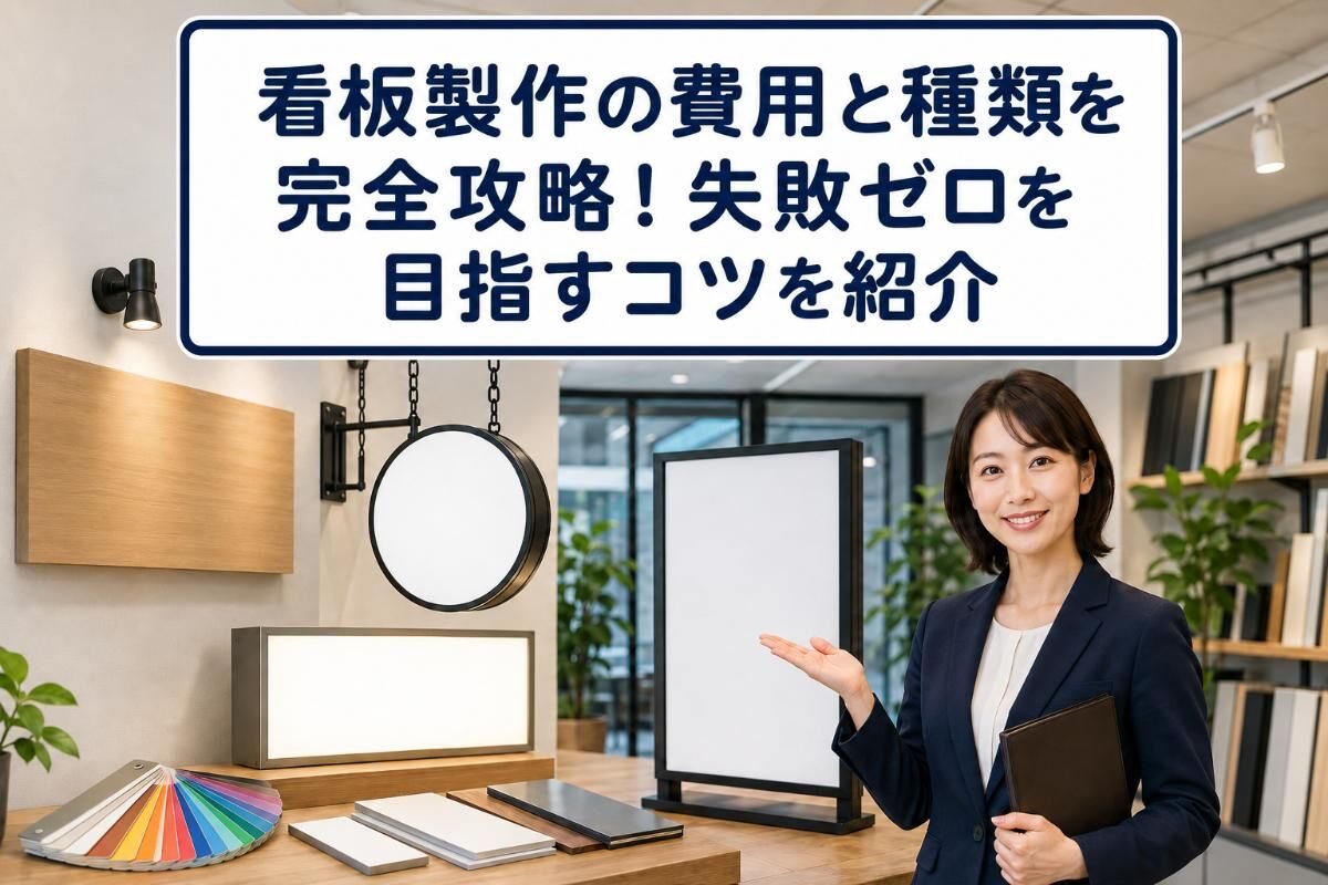 看板製作の費用と種類を完全攻略！失敗ゼロを目指すコツを紹介