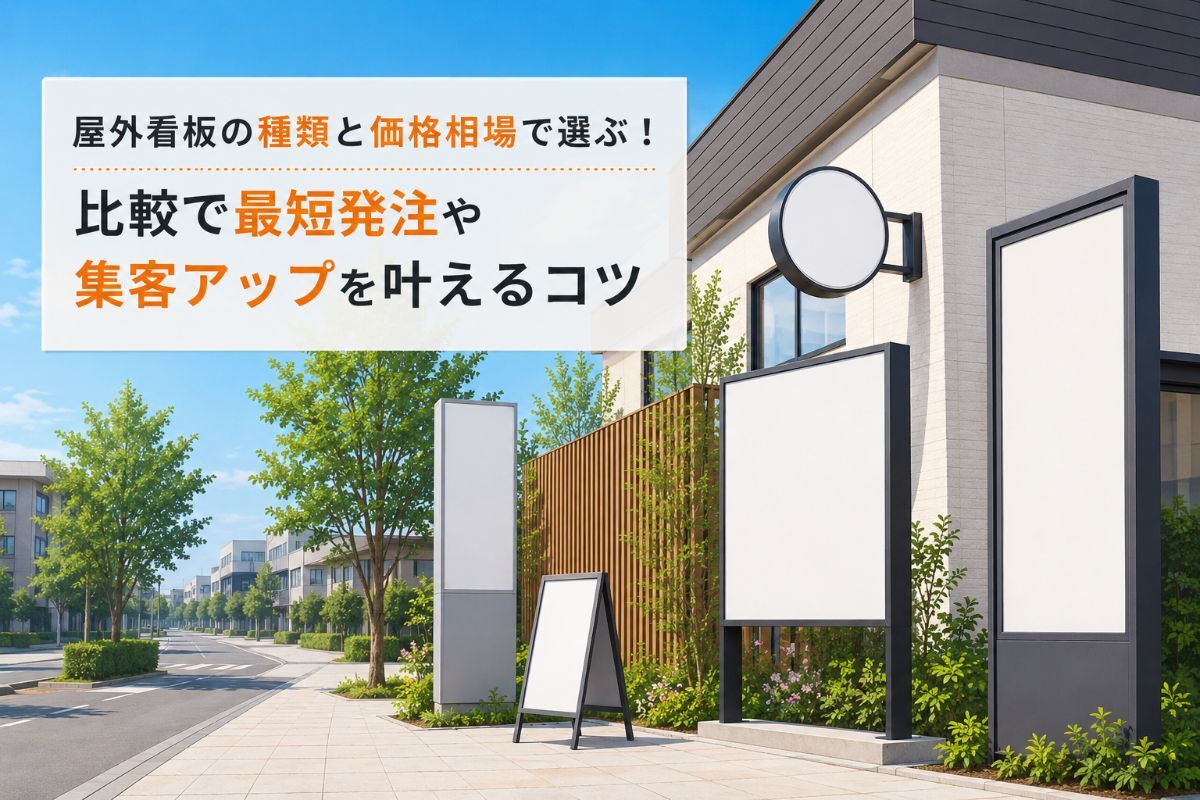 屋外看板の種類と価格相場で選ぶ！比較で最短発注や集客アップを叶えるコツ