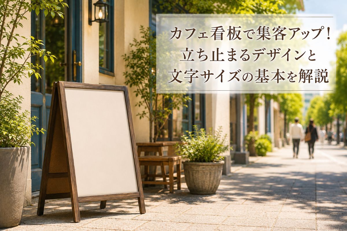 カフェ看板で集客アップ！立ち止まるデザインと文字サイズの基本を解説