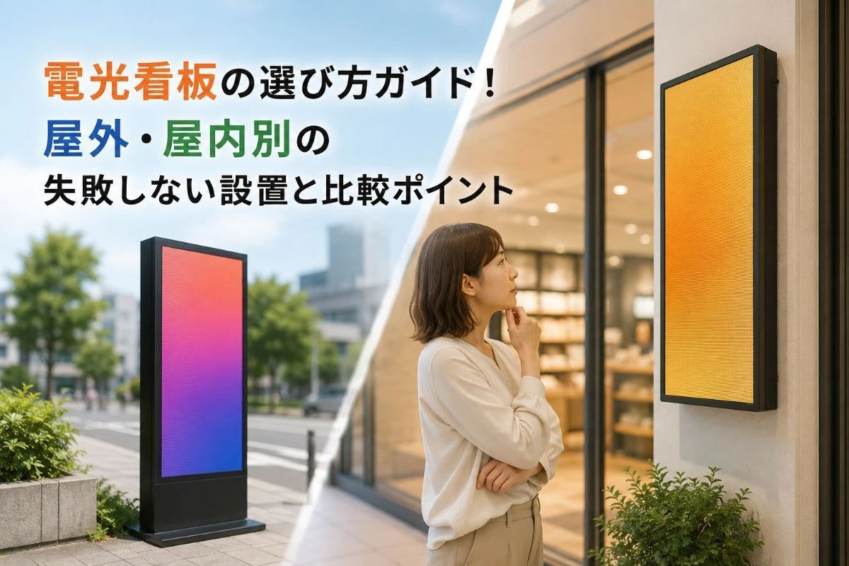 電光看板の選び方ガイド！屋外・屋内別の失敗しない設置と比較ポイント 