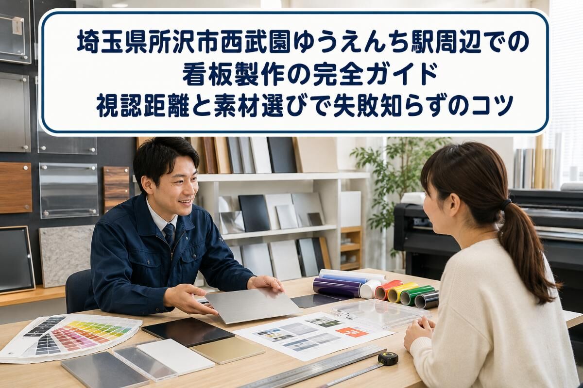 埼玉県所沢市西武園ゆうえんち駅周辺での看板製作の完全ガイド 視認距離と素材選びで失敗知らずのコツ
