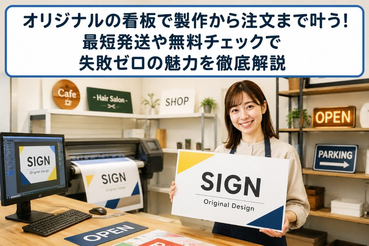 オリジナルの看板で製作から注文まで叶う！最短発送や無料チェックで失敗ゼロの魅力を徹底解説