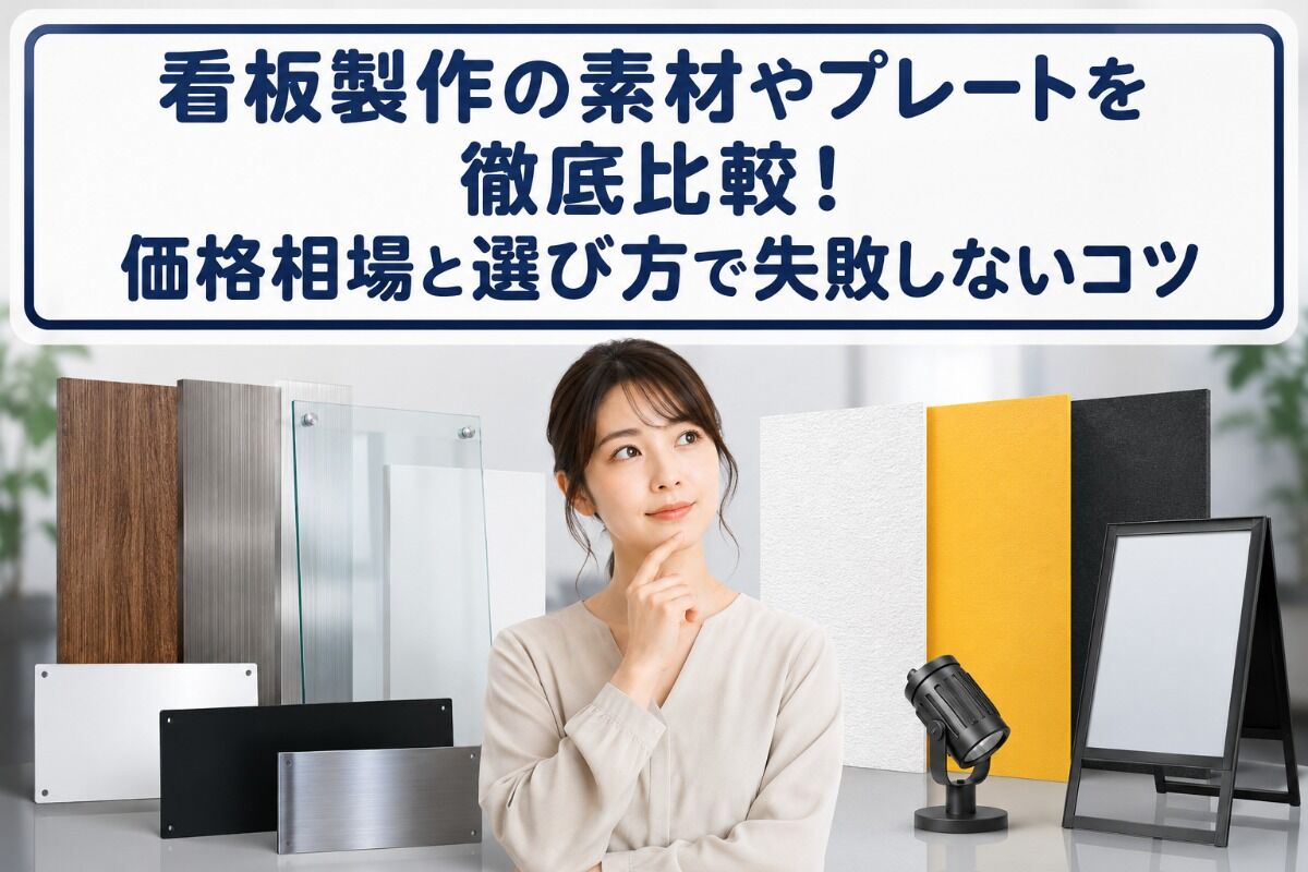 看板製作の素材やプレートを徹底比較！価格相場と選び方で失敗しないコツ