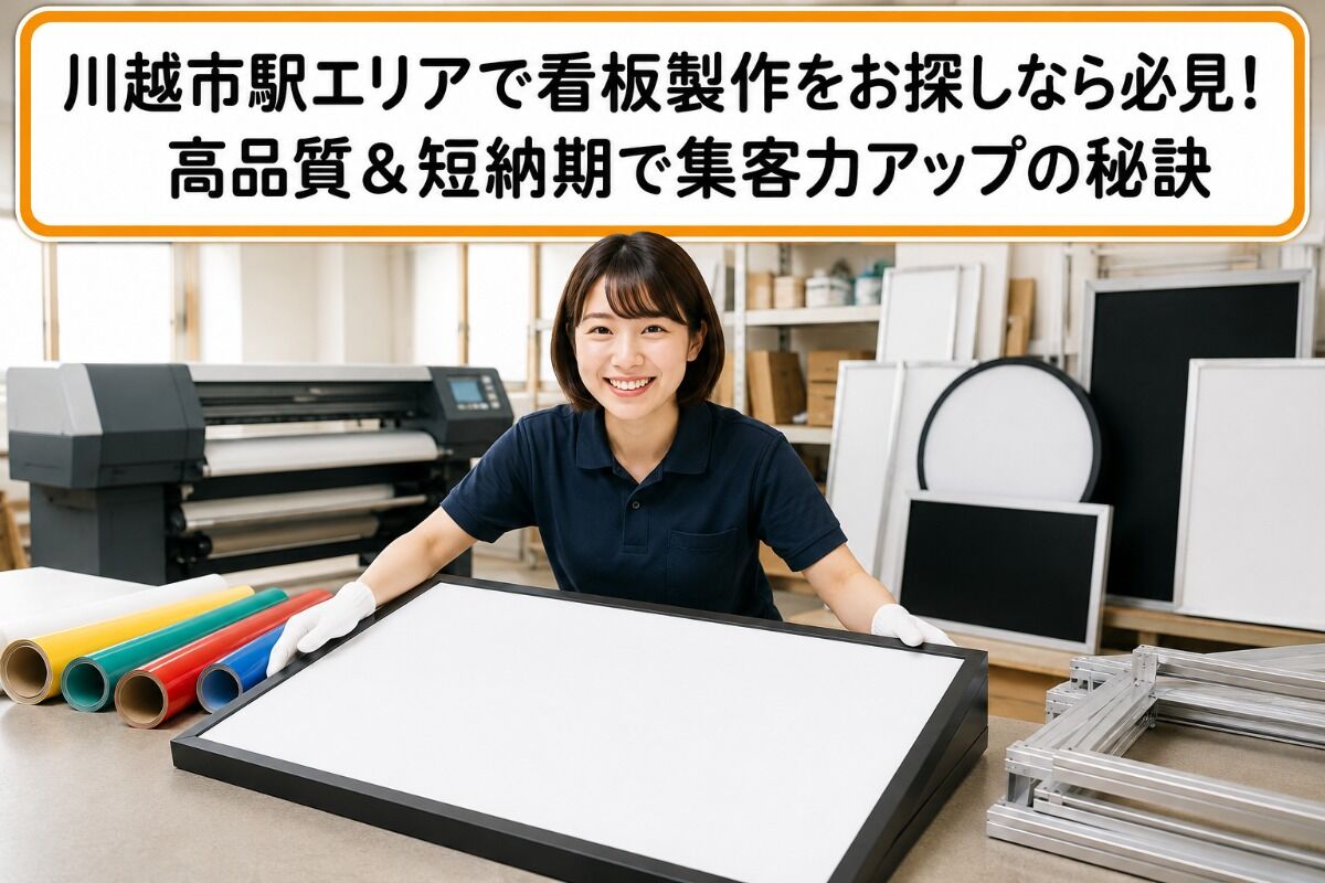 川越市駅エリアで看板製作をお探しなら必見！高品質＆短納期で集客力アップの秘訣