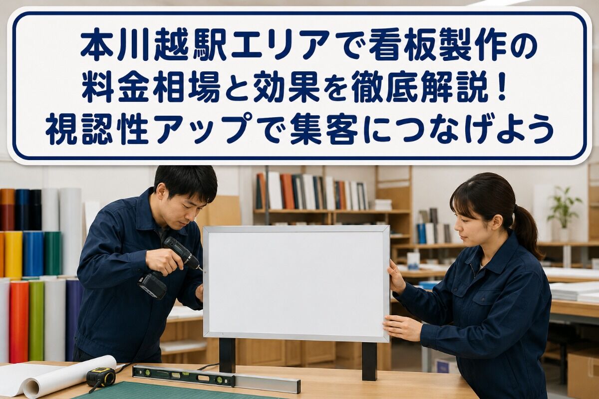 本川越駅エリアで看板製作の料金相場と効果を徹底解説！視認性アップで集客につなげよう