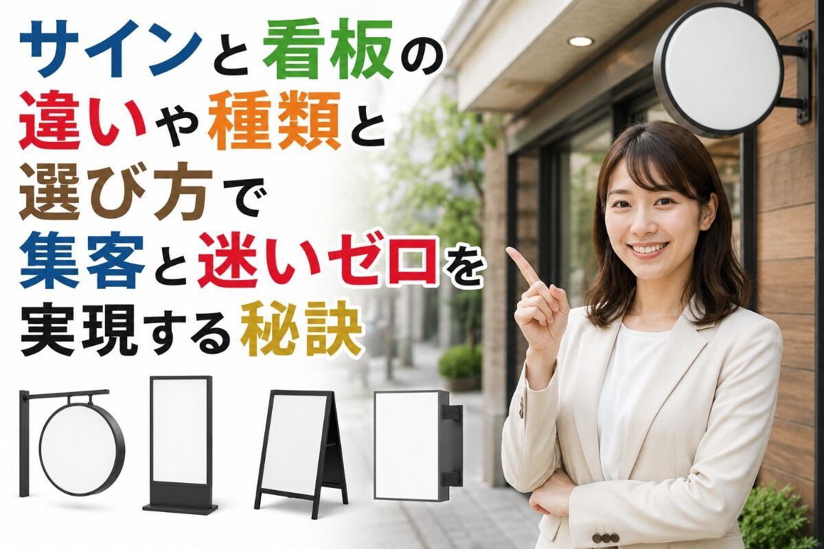 サインと看板の違いや種類と選び方で集客と迷いゼロを実現する秘訣