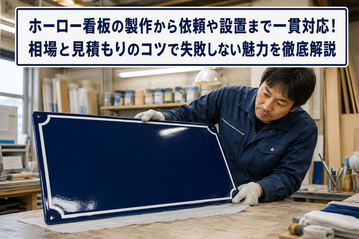ホーロー看板の製作から依頼や設置まで一貫対応！相場と見積もりのコツで失敗しない魅力を徹底解説