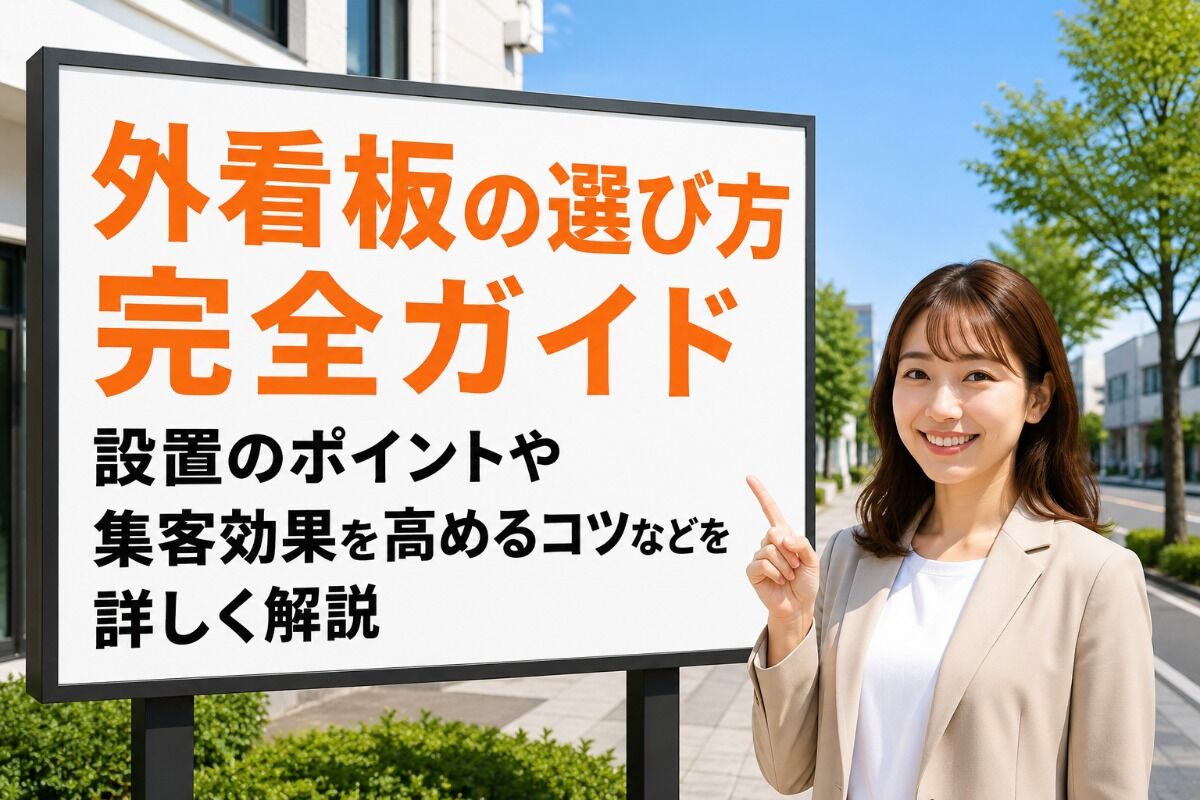 外看板の選び方完全ガイド｜設置のポイントや集客効果を高めるコツなどを詳しく解説