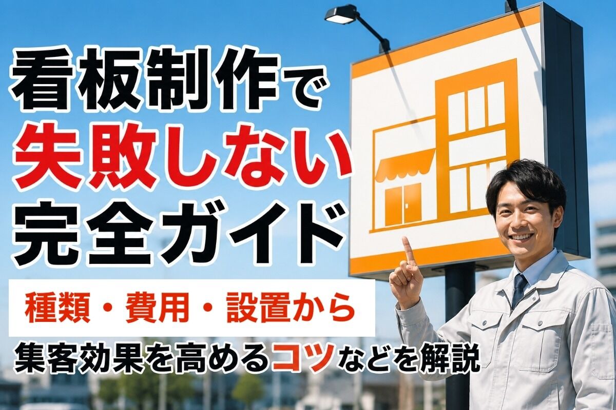 看板制作で失敗しない完全ガイド｜種類・費用・設置から集客効果を高めるコツなどを解説