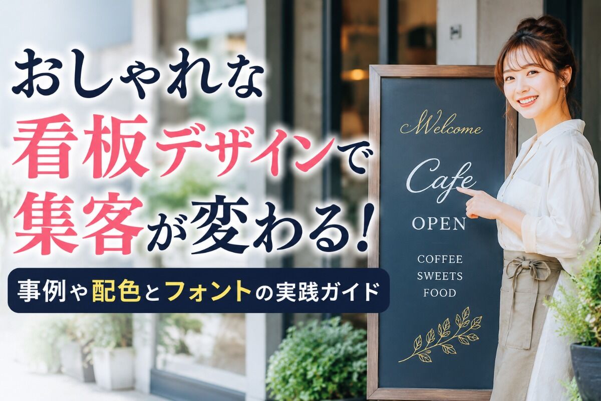 おしゃれな看板デザインで集客が変わる！事例や配色とフォントの実践ガイド