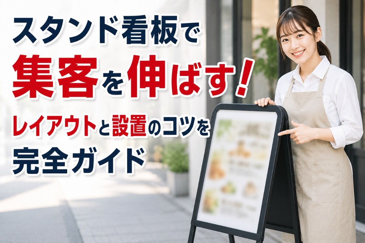 スタンド看板で集客を伸ばす！レイアウトと設置のコツを完全ガイド