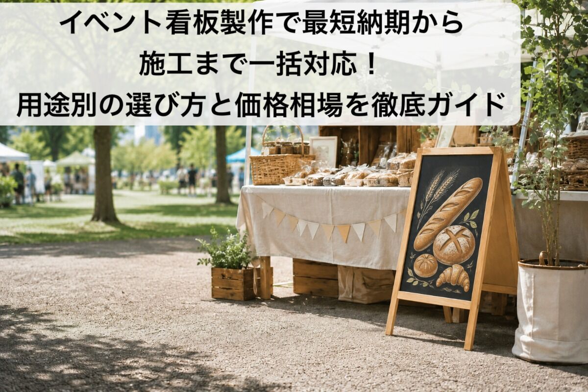 イベント看板製作で最短納期から施工まで一括対応！用途別の選び方と価格相場を徹底ガイド
