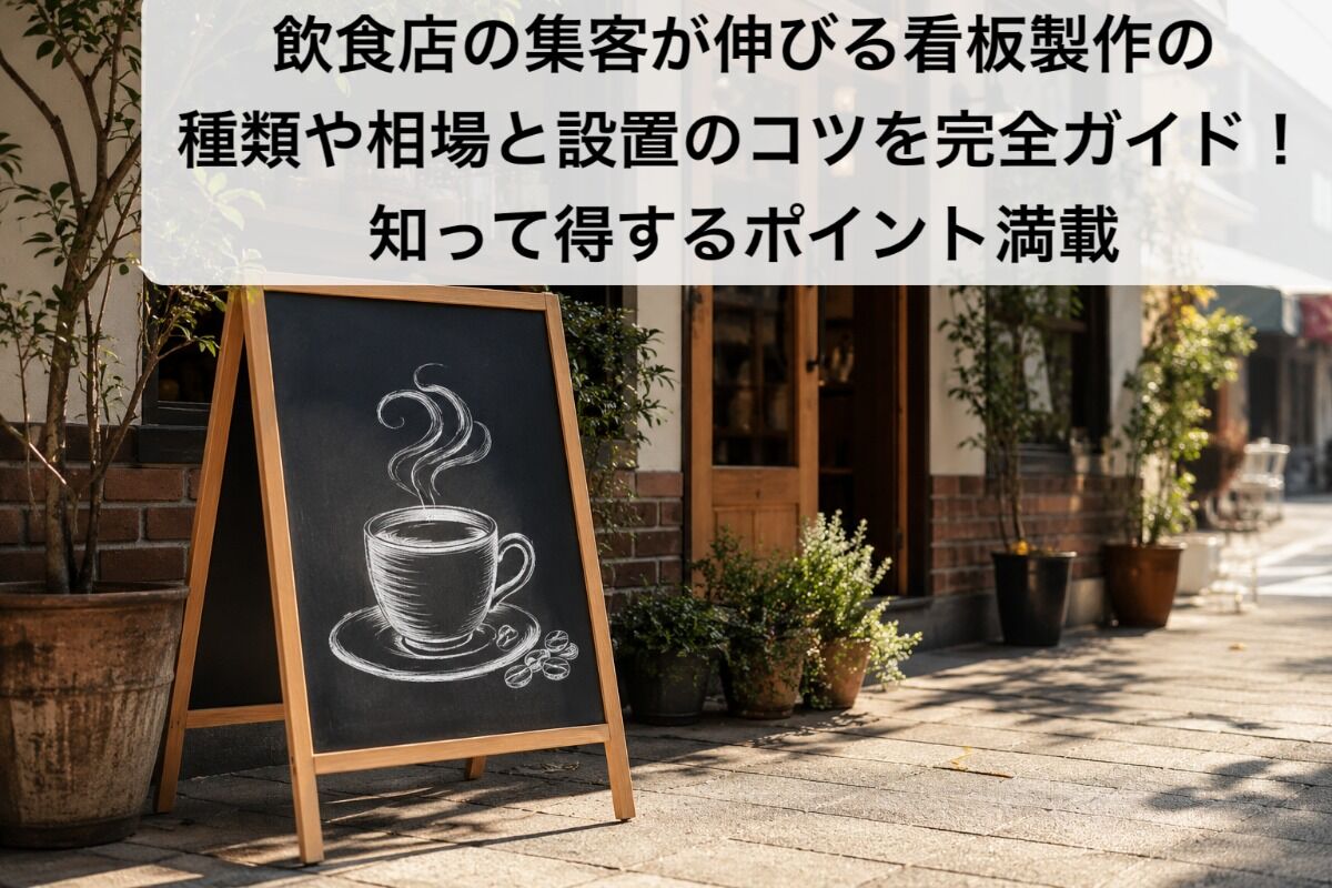飲食店の集客が伸びる看板製作の種類や相場と設置のコツを完全ガイド！知って得するポイント満載