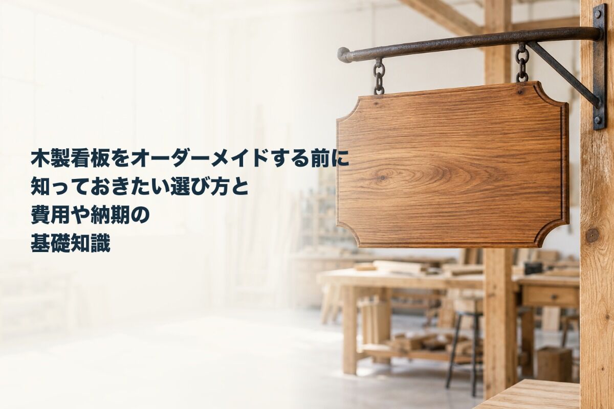 木製看板をオーダーメイドする前に知っておきたい選び方と費用や納期の基礎知識