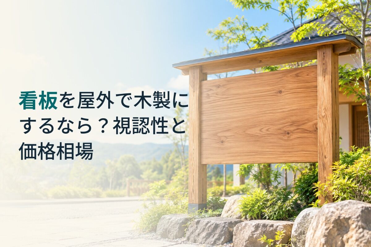 看板を屋外で木製にするなら？視認性と価格相場