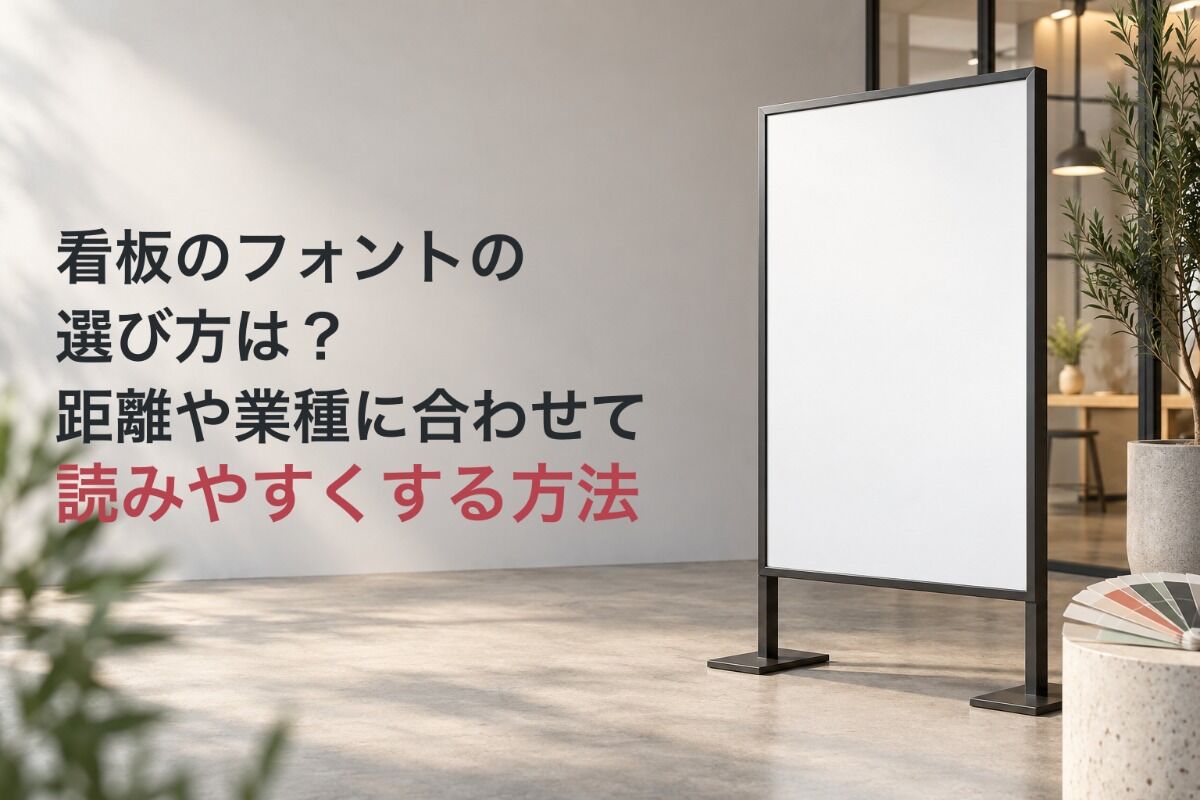 看板のフォントの選び方は？距離や業種に合わせて読みやすくする方法