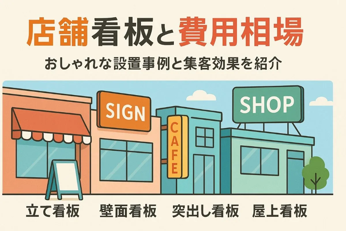 店舗看板の種類とおしゃれな設置事例・集客効果を解説