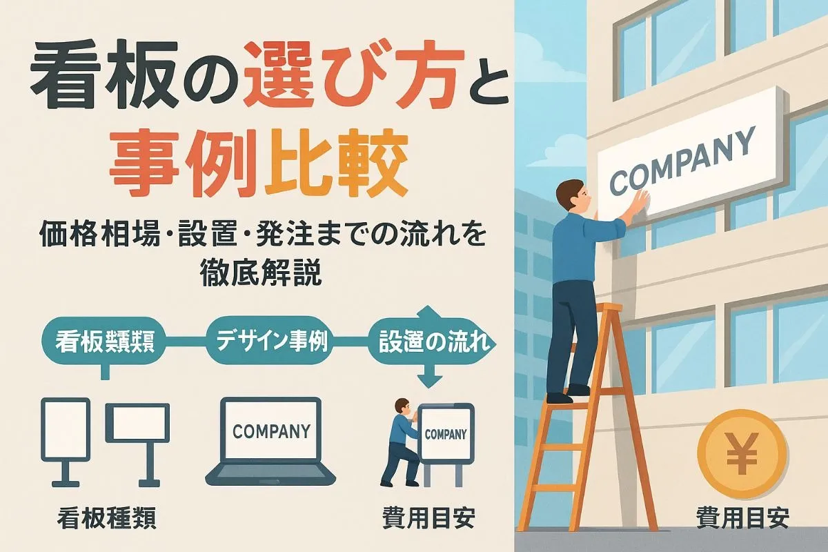 会社看板の選び方とデザイン事例の比較｜価格相場や設置・発注の流れを解説