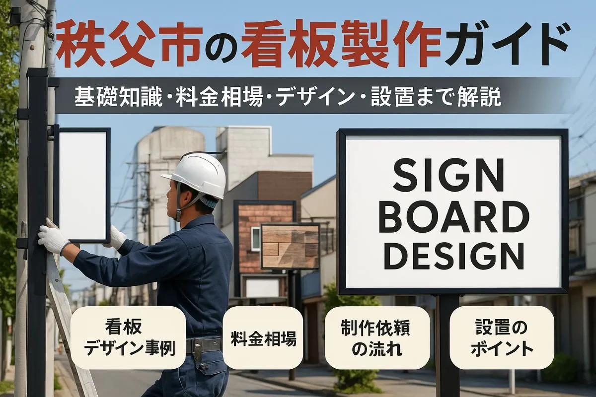 秩父市で看板製作の基礎知識と料金相場！デザイン事例・依頼から設置まで徹底解説