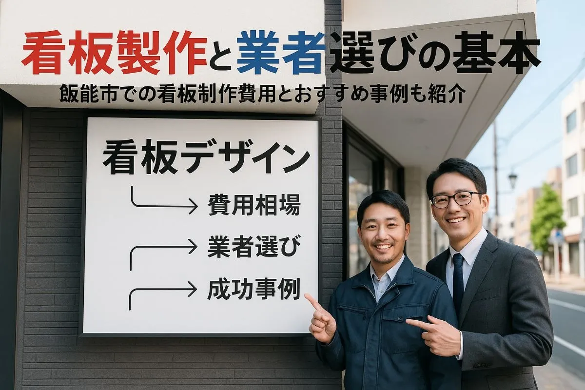 飯能市で看板製作の基礎知識と費用相場徹底解説！デザイン事例と業者選びのポイント