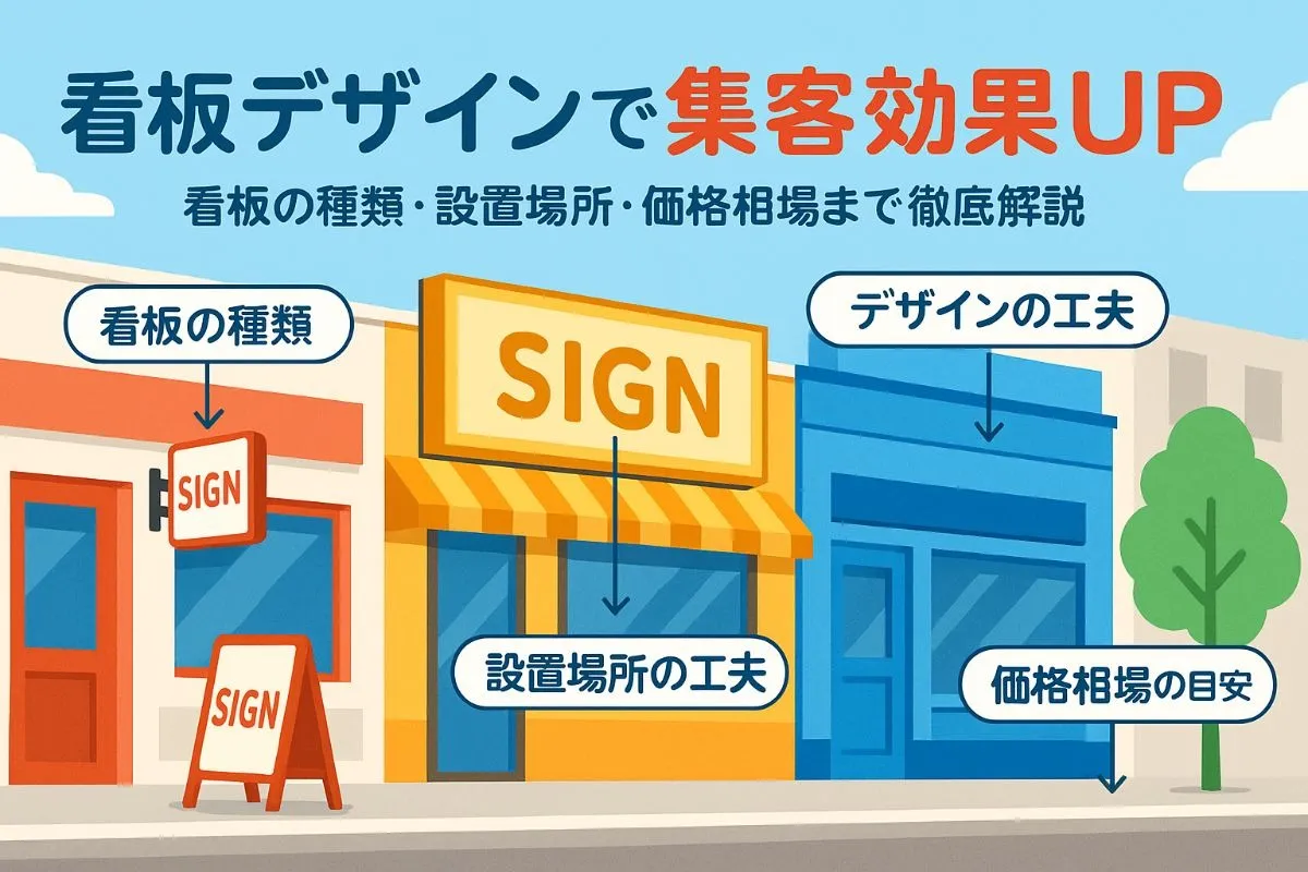 お店の看板の種類とデザインが集客効果を高める理由｜店舗設置ポイントと価格相場徹底ガイド